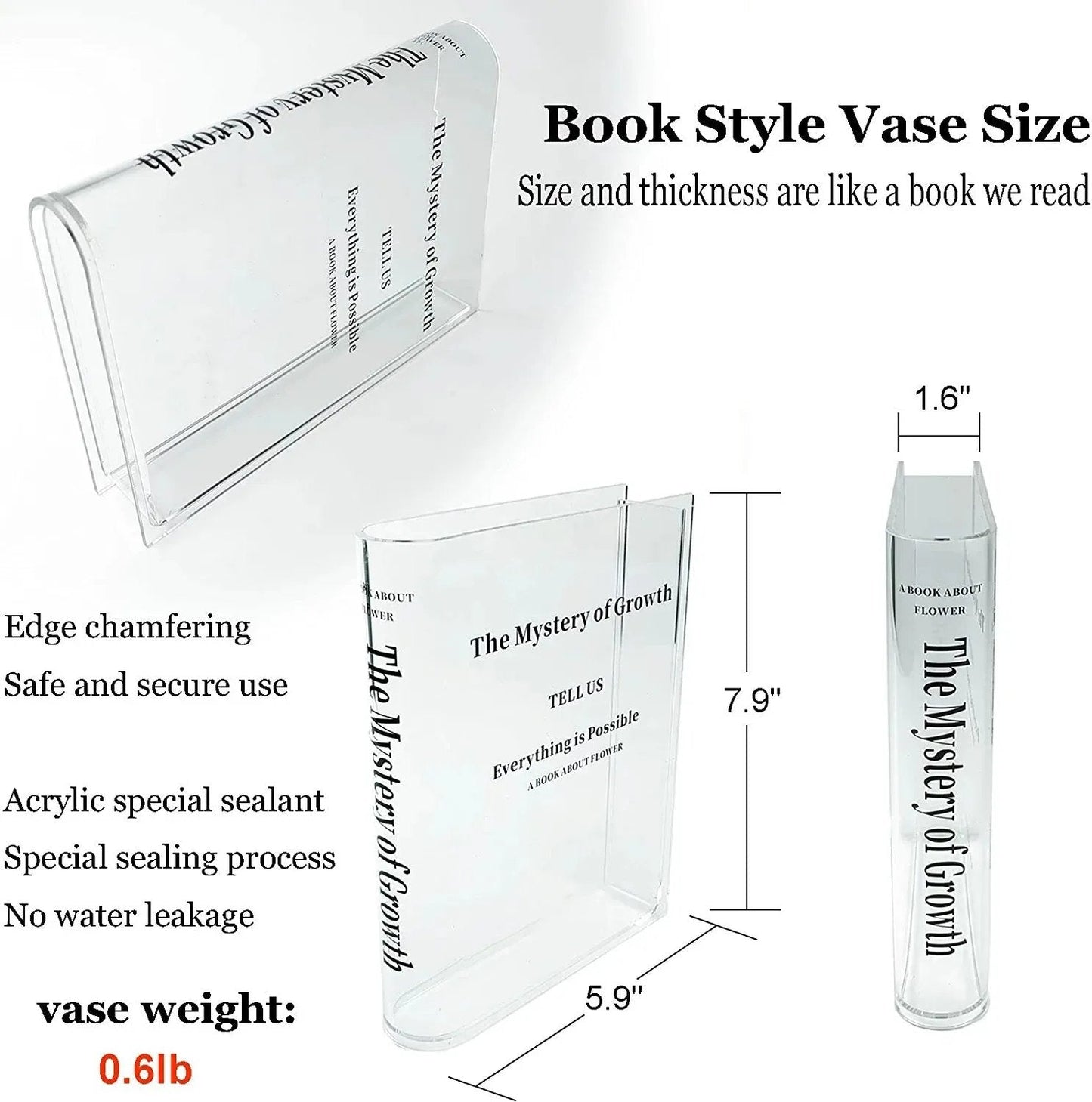 Milovaro - Books About Flowers - Book Vase