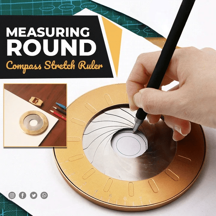 CircleMaster™ Precision Compass – Draw Perfect Circles Without Slipping or Tearing