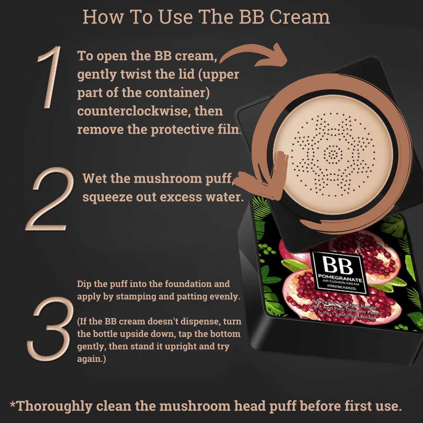 BeauAlori Premium Glow Perfect Mushroom Head Air Cushion BB Cream