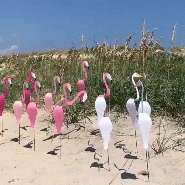 🦩 Flamingo Wind Spinner Decor for Garden with Whirling Motion