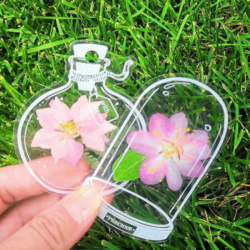 Bookmark | Handmade Pressed Dried Flowers | Waterproof & Durable | Transparent Design