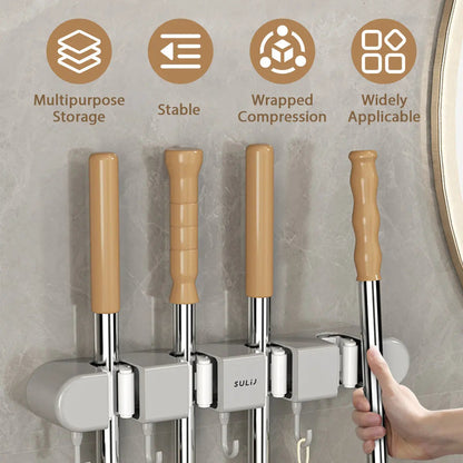 Wall Mount for Brooms, Mops, and Tools – Space-Saving & Secure