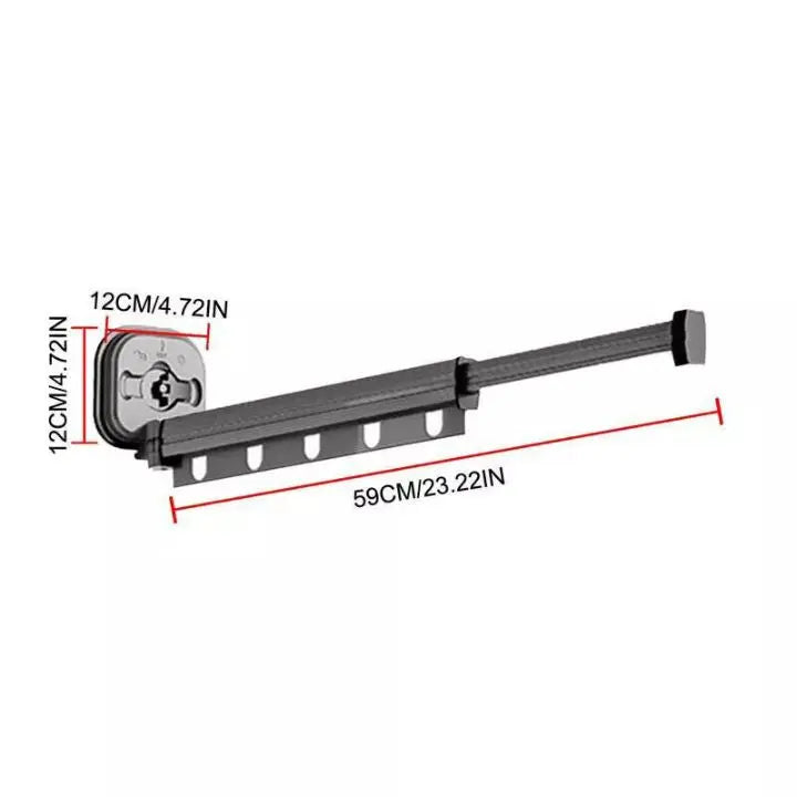 Wall-mounted foldable clothes drying rack with suction cups