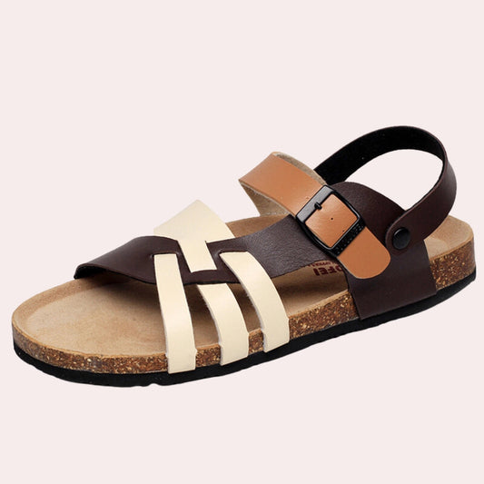 VireoStride™ Leather Sandals — Sleek Comfort, Tailored Fit