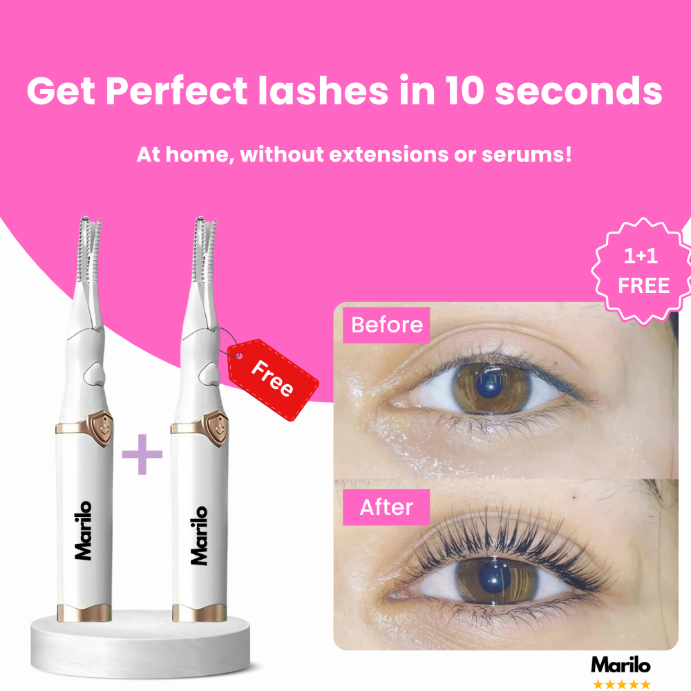 Heated Eyelash Curler | All-Day Curl Power | Adjustable & Travel-Friendly | White Eco Plastic