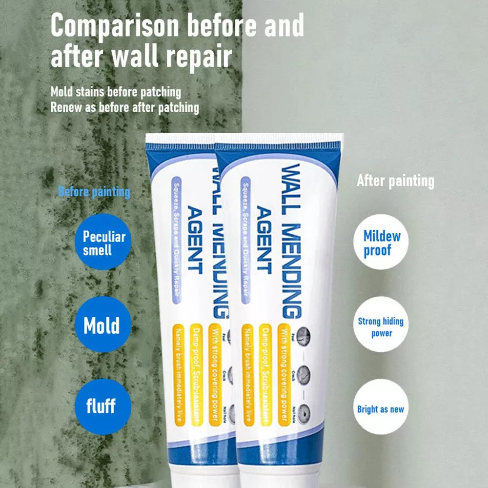 Wall Repair Cream | Instant Crack & Hole Filler | Easy, Professional DIY | White 100g