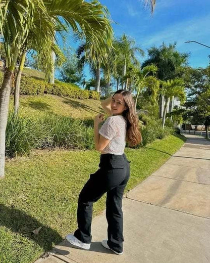 Women’s Cargo Pants | Adjustable Waist Belt | Multi-Pocket & Straight Fit | Versatile Style