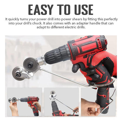 Electric Drill Shears™ - Turns a drill into a pair of scissors