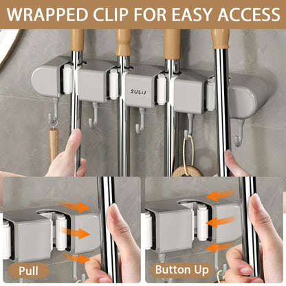 Wall Mount for Brooms, Mops, and Tools – Space-Saving & Secure