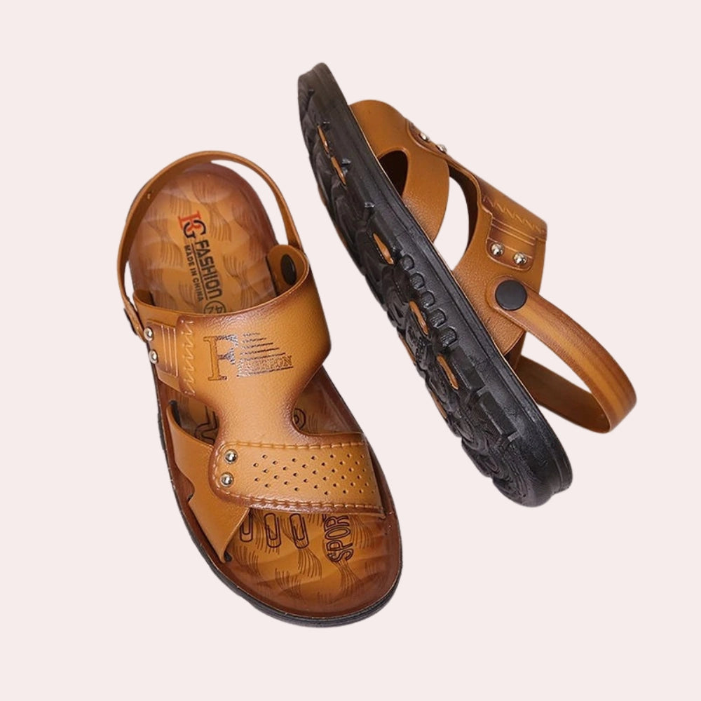 Torreah Crafted Men’s Leather Sandals™ — Classic Comfort, Effortless Style