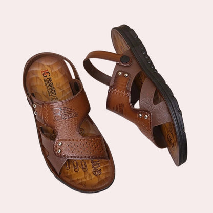 Torreah Crafted Men’s Leather Sandals™ — Classic Comfort, Effortless Style