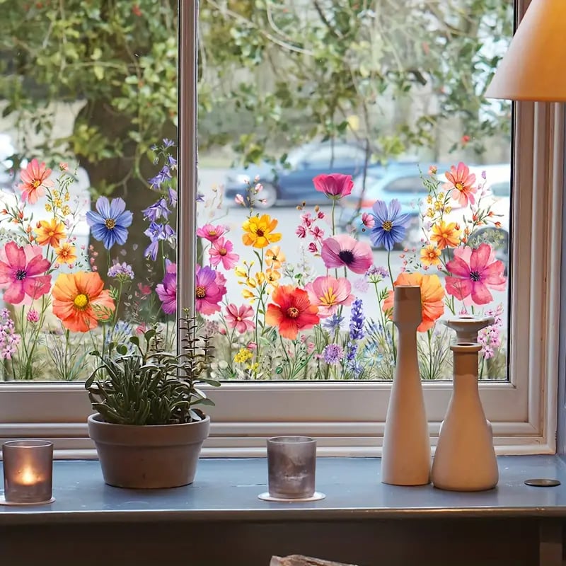 1+1 Free | Colorful Flower Stickers for your Windows!