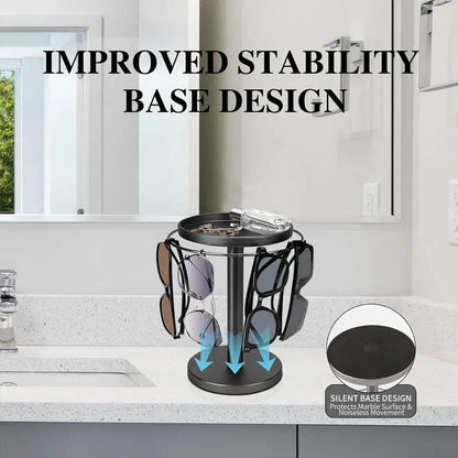 360° Rotatable Glasses Stand – Stylish Organizer for Glasses & Accessories