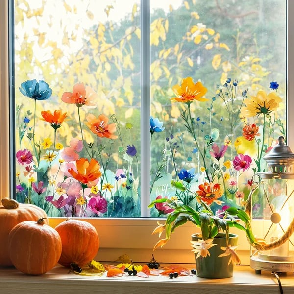 1+1 Free | Colorful Flower Stickers for your Windows!