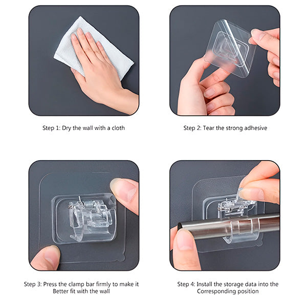 Practical Hooks for Easy and Organized Storage (Set of 4)