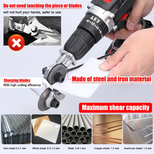 Electric Drill Shears™ - Turns a drill into a pair of scissors