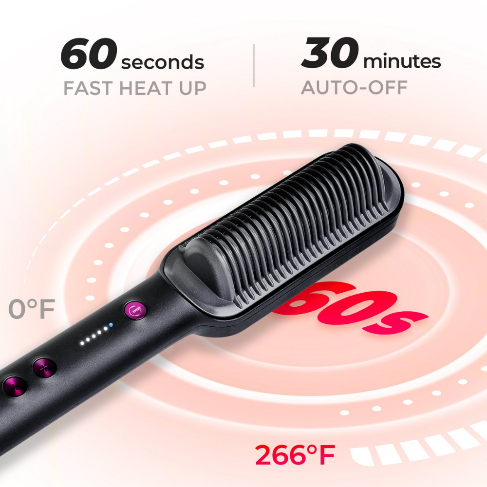 SilkGlide™ Straightening Brush - Smooth and Stylish Hair in Minutes!