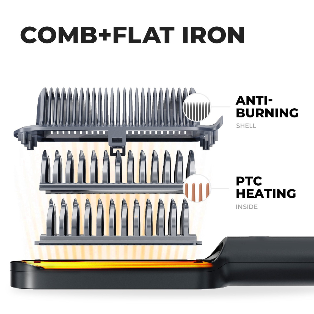 SilkGlide™ Straightening Brush - Smooth and Stylish Hair in Minutes!