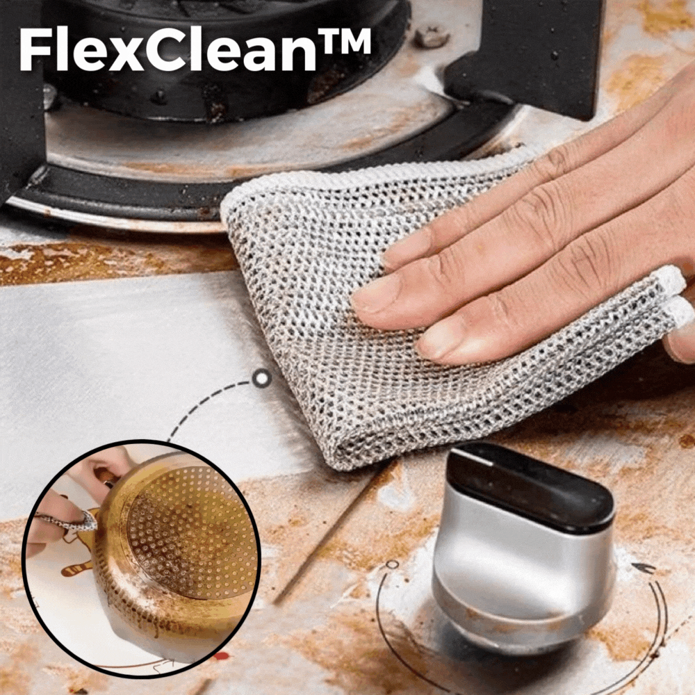5+5 FREE | FlexClean™ - Multi-Purpose Wire Cloths for Stubborn Stains [Last Day Discount]