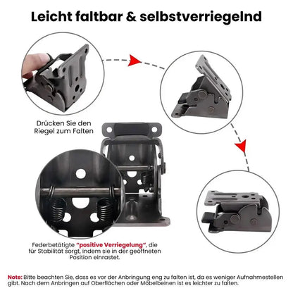 FlipLock™ — Secure Folding Hinges Save Space | 50% Off