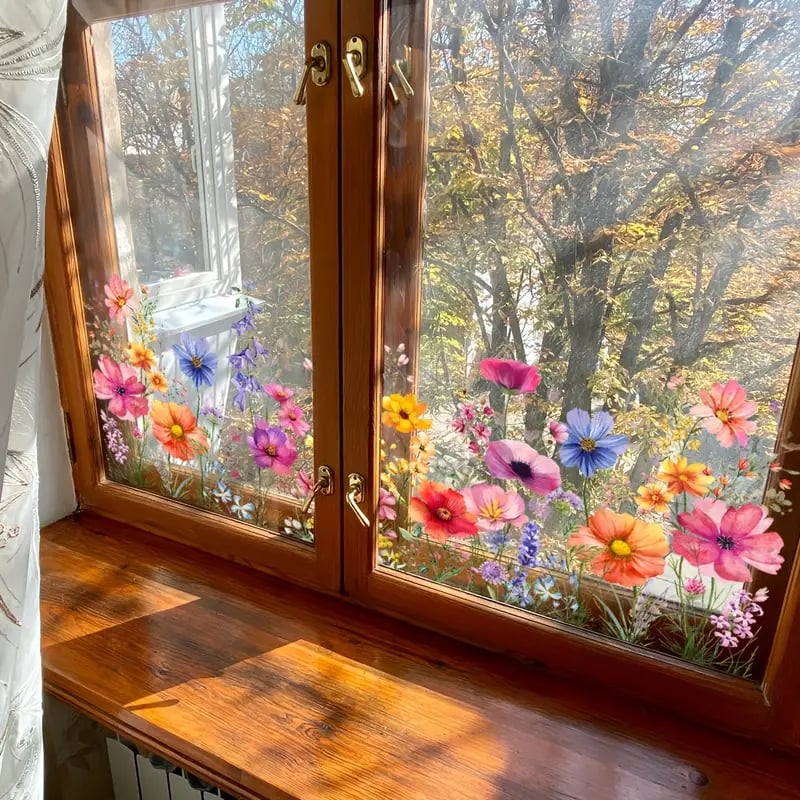 1+1 Free | Colorful Flower Stickers for your Windows!
