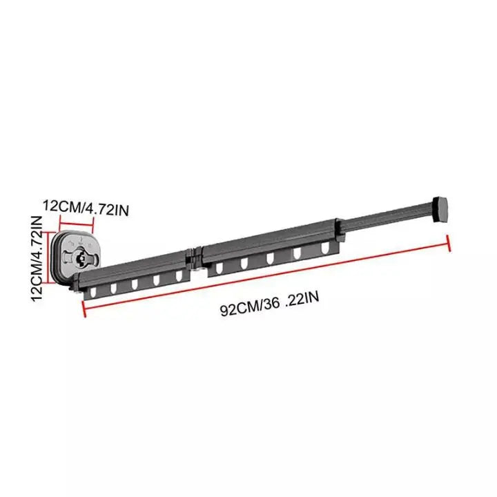 Wall-mounted foldable clothes drying rack with suction cups