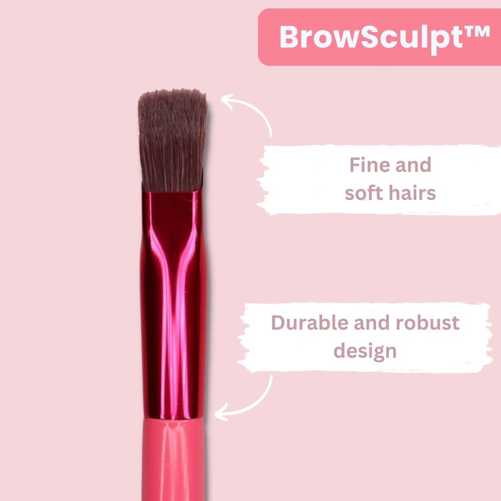 Precision Brow Brush | Ultra-Fine Bristles | Microblading Effect & Ergonomic Handle | Synthetic Materials
