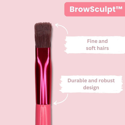 Precision Brow Brush | Ultra-Fine Bristles | Microblading Effect & Ergonomic Handle | Synthetic Materials