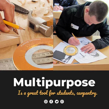 CircleMaster™ Precision Compass – Draw Perfect Circles Without Slipping or Tearing
