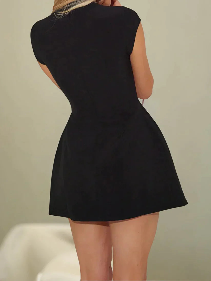 Aurora - Cap Sleeve Flattering Dress