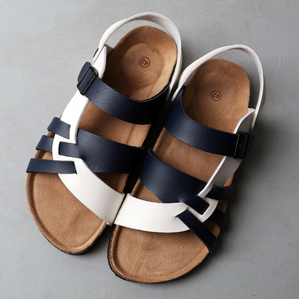 VireoStride™ Leather Sandals — Sleek Comfort, Tailored Fit