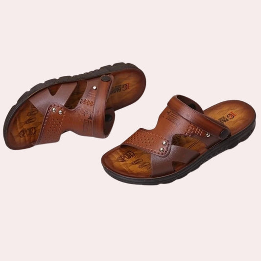 Torreah Crafted Men’s Leather Sandals™ — Classic Comfort, Effortless Style
