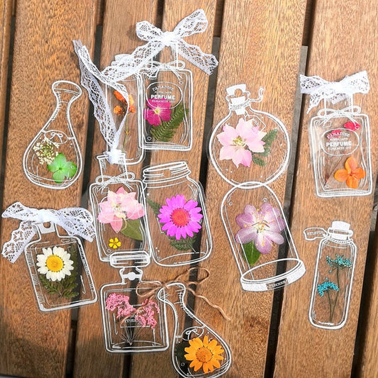 Bookmark | Handmade Pressed Dried Flowers | Waterproof & Durable | Transparent Design