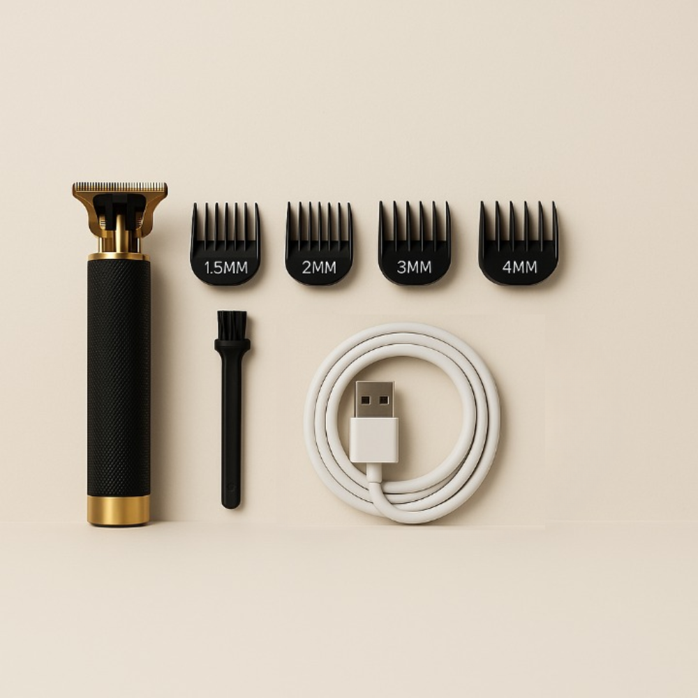T-Blade Trimmer | Carbon-Steel Precision Blades | Cordless & Quiet Power | Black & Silver