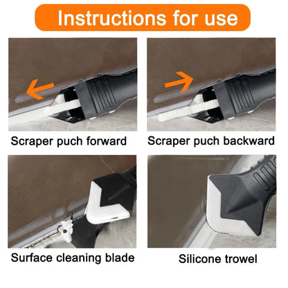 Caulking Tool | Silicone Scraper | Precision Sealant Saving & Perfect Corners | Silicone Plastic