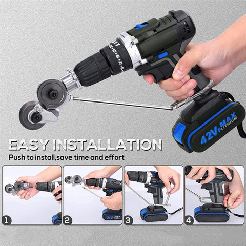 Electric Drill Shears™ - Turns a drill into a pair of scissors