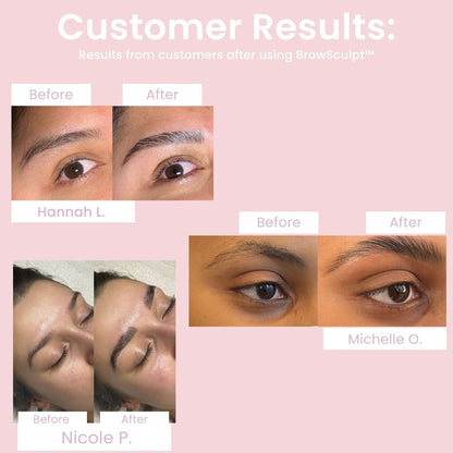Precision Brow Brush | Ultra-Fine Bristles | Microblading Effect & Ergonomic Handle | Synthetic Materials