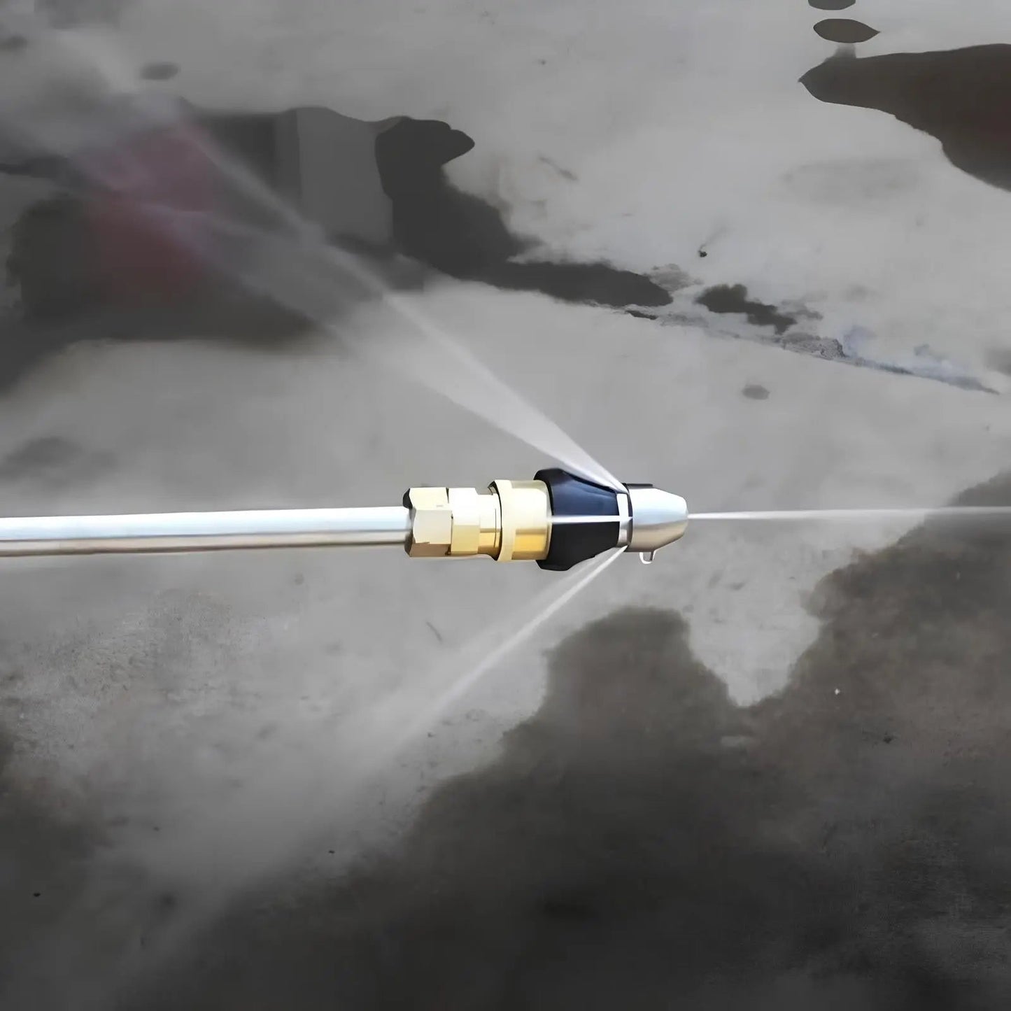 Drain Cleaning Nozzle | High-Pressure Water Jet | Chemical-Free & Durable Stainless Steel | Black