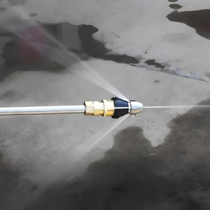 Drain Cleaning Nozzle | High-Pressure Water Jet | Chemical-Free & Durable Stainless Steel | Black