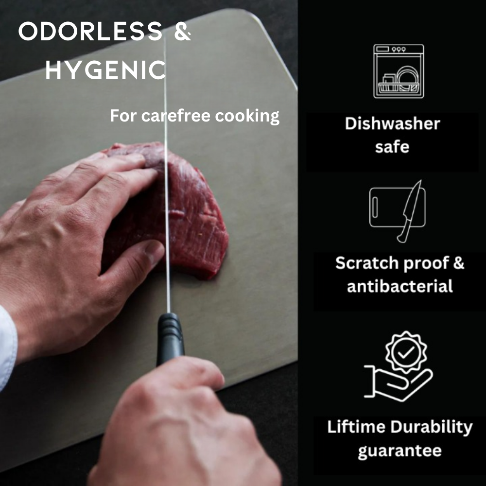 Unbreakable Titanium Board: Effortless, Sanitary Cutting Every Time