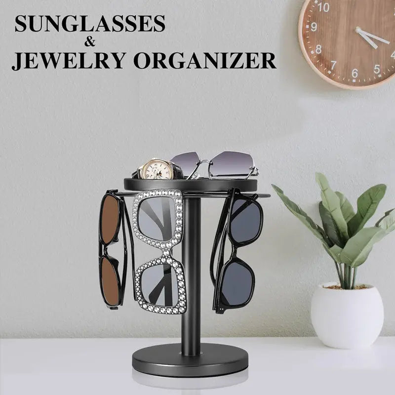 360° Rotatable Glasses Stand – Stylish Organizer for Glasses & Accessories