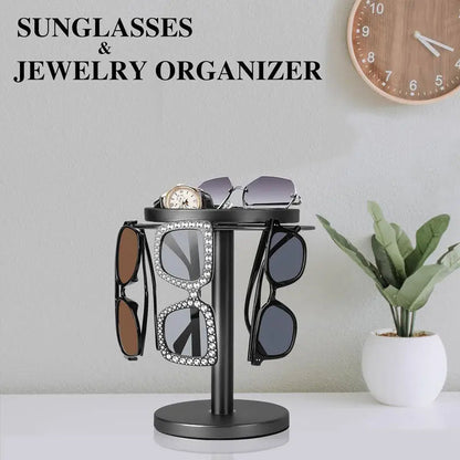 360° Rotatable Glasses Stand – Stylish Organizer for Glasses & Accessories