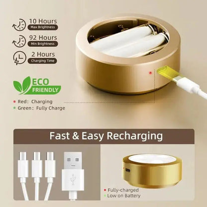 LED Picture Light | Magnetic Tool-Free Installation | Stepless Dimming & Battery Operated | Aluminum Matte Black/Gold