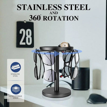 360° Rotatable Glasses Stand – Stylish Organizer for Glasses & Accessories