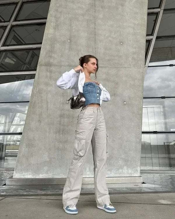 Women’s Cargo Pants | Adjustable Waist Belt | Multi-Pocket & Straight Fit | Versatile Style