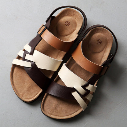 VireoStride™ Leather Sandals — Sleek Comfort, Tailored Fit
